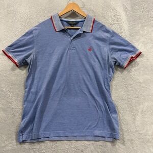 Brooks Brothers Shirt Mens‎ XL Polo Short Sleeve Blue Slim Fit Supima Cotton